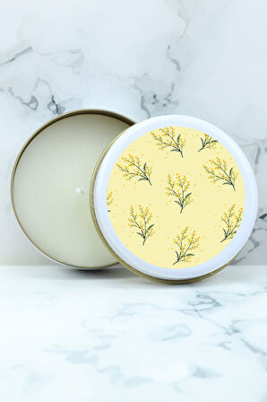 Ham Bez Çanta & Tasarım Fular & Tasarım Beyaz Metal Kutulu Mum & T Kupa Hediye Seti