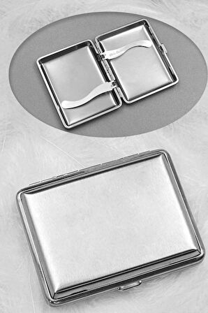 Metal Gümüş Renk Tabaka & Gümüş Renk Zippo Tarzı Çakmak & Siyah Tesbih & Siyah Cüzdan Hediye Seti