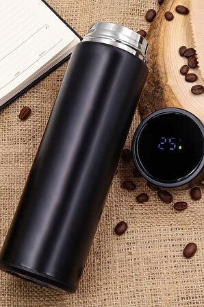 500 ML Dereceli Termos & Black Suede Erkek Parfüm Hediye Seti