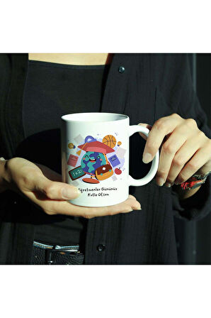 Kişiye Özel Tasarım Kupa & Defter & Mat Roller Kalem Öğretmenler Günü Hediye Seti