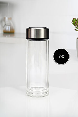 Siyah Tükenmez Kalem & Dereceli Cam Matara & Mini Not Defteri & Seramik Kupa Hediye Seti