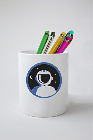 500 ML Tasarım Beyaz Termos & Mousepad & Defter & Kalemlik Hediye Seti