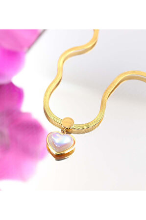 Öğretmenler Gününe Özel Zebra Desen Fular & Çanta & İtalyan Zincir Çelik İnci Kalp Kolye Hediye Seti