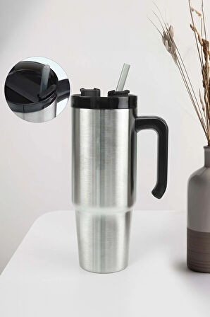 Pipetli Kulplu 900ml Termos