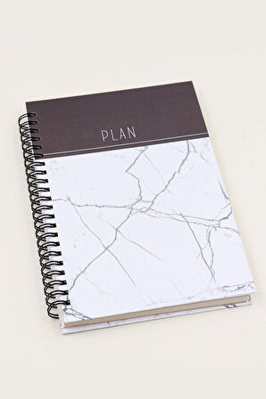 Mermer Desen Defter & Kupa & Turuncu Tükenmez Kalem & Metal Kutulu Mum & Beyaz İnstagram Çerçeve