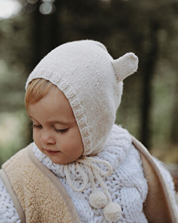 Kulaklı Bebek Beresi Model 3