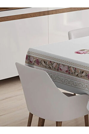 Çiçekli Estetik Pratik Masa Örtüsü 160 X 220