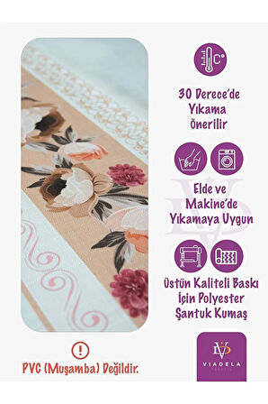 Çiçekli Estetik Pratik Masa Örtüsü 160 X 220