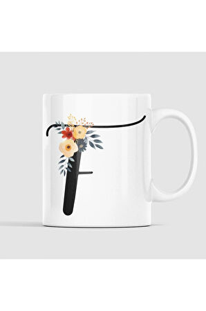 Çiçek Harfli Kupa, Harfli Kupa, Çiçekli Kupa, Yazılı Kupa, İsim Kupa, Nişan Hediyesi, Düğün Hediyesi