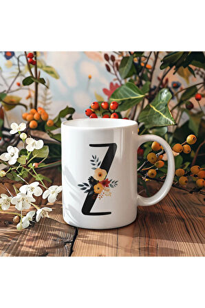 Çiçek Harfli Kupa, Harfli Kupa, Çiçekli Kupa, Yazılı Kupa, İsim Kupa, Nişan Hediyesi, Düğün Hediyesi