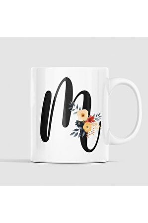 Çiçek Harfli Kupa, Harfli Kupa, Çiçekli Kupa, Yazılı Kupa, İsim Kupa, Nişan Hediyesi, Düğün Hediyesi