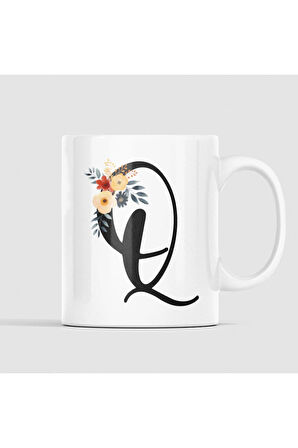 Çiçek Harfli Kupa, Harfli Kupa, Çiçekli Kupa, Yazılı Kupa, İsim Kupa, Nişan Hediyesi, Düğün Hediyesi