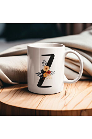 Çiçek Harfli Kupa, Harfli Kupa, Çiçekli Kupa, Yazılı Kupa, İsim Kupa, Nişan Hediyesi, Düğün Hediyesi