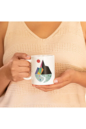 Dağ - Doğa Modern Kupa Baskı - Canlı Renkler Kaliteli Kupa Baskı