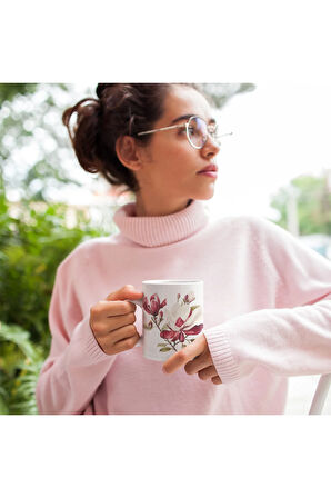 Çiçekli Kupa, Botanik Kahve Kupası, Kupa Baskı