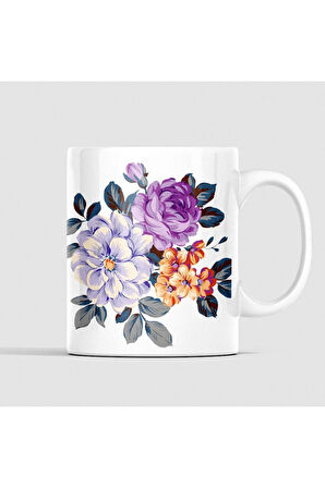 Çiçekli Kupa, Romantik Çiçekli Kupa, Kupa Baskı