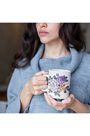 Çiçekli Kupa, Romantik Çiçekli Kupa, Kupa Baskı