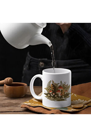 Mantarlı Kupa, Mantar Resimli Kupa, Orman Temalı Kupa