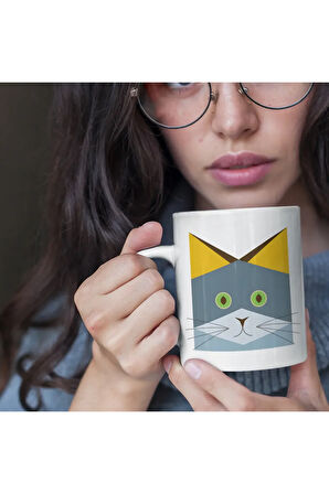 Kedili Kupa Modern Minimal Kedili Kupa Baskı Yüksek Kalite