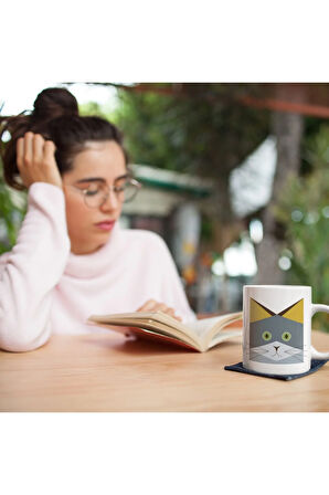 Kedili Kupa Modern Minimal Kedili Kupa Baskı Yüksek Kalite