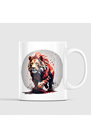 Aslan Kupa Canlı Renkler Kaliteli Baskı