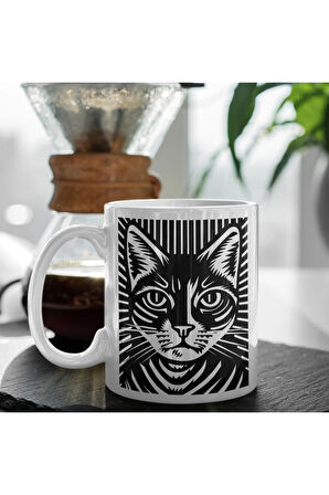 Kara Kedi, Minimalist Tasarımlı Kupa