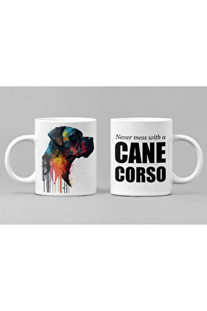 Cane Corso Köpekli Kupa (Çift Taraf Baskı) Yüksek Kaliteli Kupa Baskı