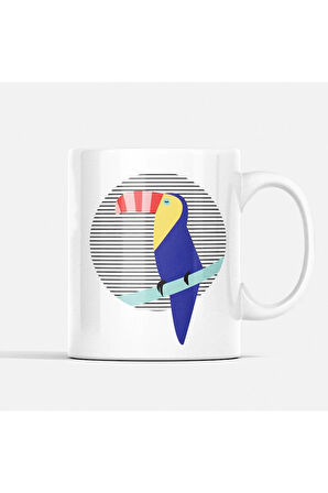 Papağan Kuşlu Kupa