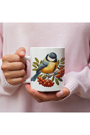 Kuşlu Kupa, Kuş Gözlemcisi, Yaban Kuşu, Doğal Yaşam Kahve Kupası