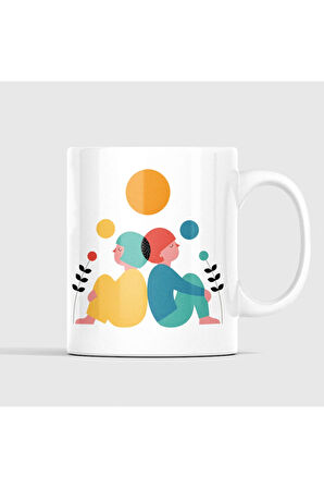 Sevgili Kupa - Kardeş Kupa - Canlı Renkler - Kupa Baskı