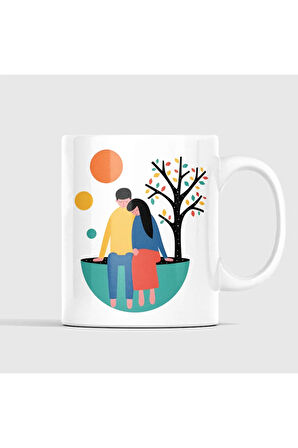 Aşkı, Karı Koca, Sevgililer Günü, Evlilik Yıldönümü Hediye Kupa (İSİM YAZDIR)- Kaliteli Kupa Baskı