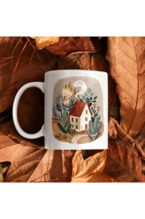 Masal Ev İllüstrasyon Kupa - Kupa Baskı