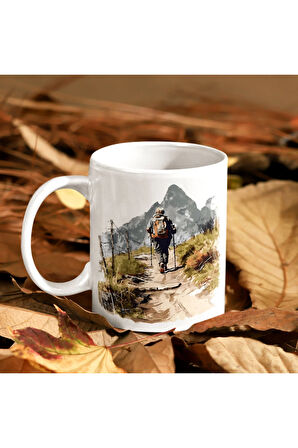 Trekking Temalı Sporcu Dağcı Kampçı Kupa - Kupa Baskı