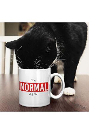 Motivasyon Kupa, Yazılı Kupa, Hiç Normal Değilim, Kaliteli Kupa Baskı