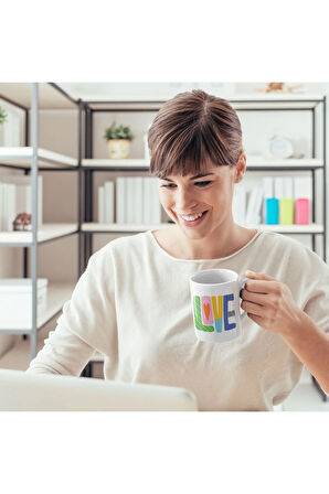 Aşk, Sevgi, Sevgili Kupa, Yazılı Kupa, Renkli Kaliteli Kupa Baskı