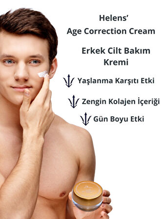 Erkek Kırışıklık Ve Yaşlanma Karşıtı Yüz Kremi 50ml – Helens' Age Correction Cream