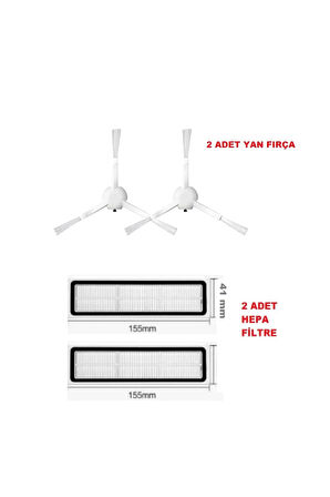 Trouver Robot Lds Sensörlü Vacuum Mop HEPA FİLTRE YAN FIRÇA