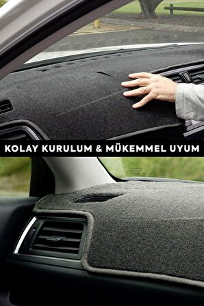 Toyota Aurıs (2006-2012) 3d Torpido Koruma Kılıfı - Ön Göğüs Kaplama - Siyah Şerit