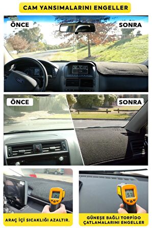 Opel Corsa D (2007-2014) 3d Torpido Koruma Kılıfı - Ön Göğüs Kaplama - Kırmızı Şerit