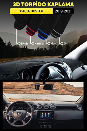 Dacia Duster 2018-2020 Torpido Kılıfı- Siyah