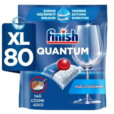 Finish Quantum 400 Tabletlik Mega Paket! Kısa Programda Bile Kusursuz Temizlik. Yarının suyunu koruyalım. 1 yıllık tablet paketi