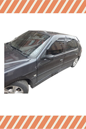 Peugeot 306 Hb Tüm 4’lü Mügen Tip Cam Rüzgarlığı   Uyumlu