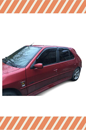 Peugeot 306 Hb Tüm 4’lü Mügen Tip Cam Rüzgarlığı   Uyumlu