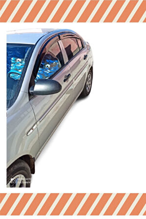 Hyundai Accent Era 2005-2011 4'lü Mügen Tip Cam Rüzgarlığı
