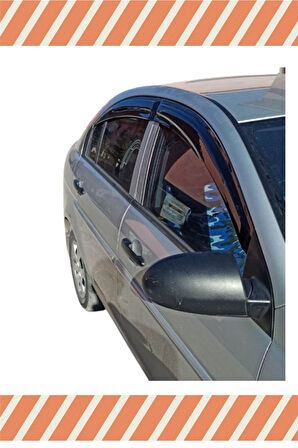 Hyundai Accent Era 2005-2011 4'lü Mügen Tip Cam Rüzgarlığı