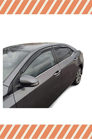 Toyota Corolla 2013-2018 4'lü Mügen Tip Cam Rüzgarlığı