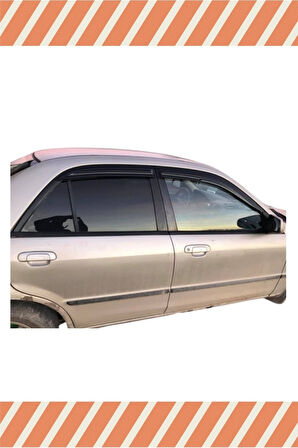 Mazda 323 Sedan 1999-2003 4'lü Mügen Tip Cam Rüzgarlığı
