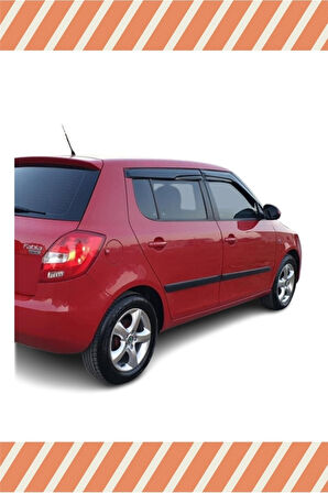 Skoda Fabia Hb 2009-2014 4'lü Mügen Tip Cam Rüzgarlığı