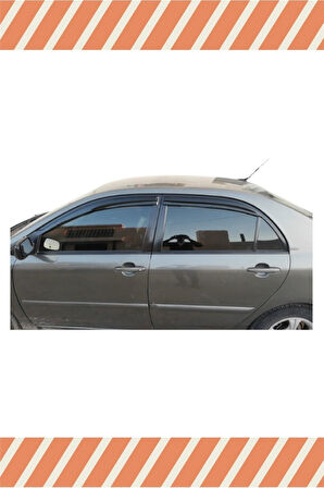 Toyota Corolla Sedan 2001-2007 4'lü Mügen Tip Cam Rüzgarlığı