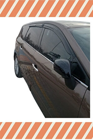 Renault Scenıc 2 2004 -2009 4'lü Mügen Tip Cam Rüzgarlığı